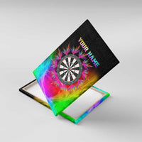 Personalized Colorful Neon Darts Canvas Wall Art with Bold Abstract Background - Wonder Print Shop