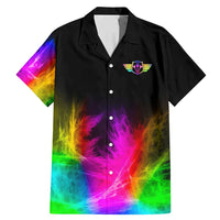 Personalized Colorful Neon Darts Family Matching Mermaid Dress and Hawaiian Shirt with Bold Abstract Background - Wonder Print Shop