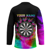 Personalized Colorful Neon Darts Hockey Jersey with Bold Abstract Background - Wonder Print Shop