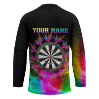 Personalized Colorful Neon Darts Hockey Jersey with Bold Abstract Background - Wonder Print Shop
