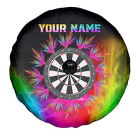 Personalized Colorful Neon Darts Spare Tire Cover with Bold Abstract Background - Wonder Print Shop