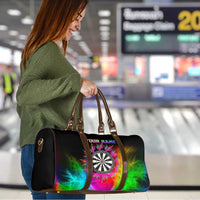 Personalized Colorful Neon Darts Travel Bag with Bold Abstract Background - Wonder Print Shop