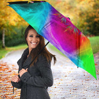 Personalized Colorful Neon Darts Umbrella with Bold Abstract Background - Wonder Print Shop