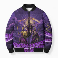 Twelve Olympians Bomber Puffer Jacket Gods Of Mount Olympus Greek Mythology