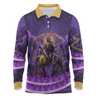 Twelve Olympians Long Sleeve Polo Shirt Gods Of Mount Olympus Greek Mythology