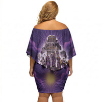 Twelve Olympians Off Shoulder Short Dress Gods Of Mount Olympus Greek Mythology