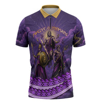 Twelve Olympians Zipper Polo Shirt Gods Of Mount Olympus Greek Mythology