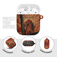 Twelve Olympians AirPods Case Greek Gods Graphic With Greek Amphora Vase And Parthenon Art