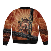 Twelve Olympians Bomber Jacket Greek Gods Graphic With Greek Amphora Vase And Parthenon Art