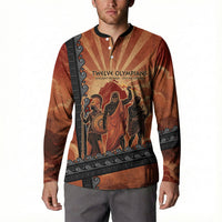 Twelve Olympians Button Sweatshirt Greek Gods Graphic With Greek Amphora Vase And Parthenon Art