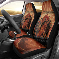 Twelve Olympians Car Seat Cover Greek Gods Graphic With Greek Amphora Vase And Parthenon Art