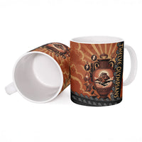 Twelve Olympians Ceramic Mug Greek Gods Graphic With Greek Amphora Vase And Parthenon Art