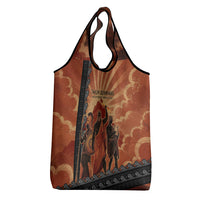 Twelve Olympians Grocery Bag Greek Gods Graphic With Greek Amphora Vase And Parthenon Art