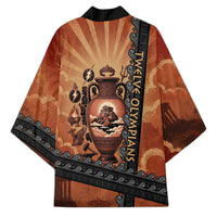 Twelve Olympians Kimono Greek Gods Graphic With Greek Amphora Vase And Parthenon Art