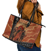 Twelve Olympians Leather Tote Bag Greek Gods Graphic With Greek Amphora Vase And Parthenon Art
