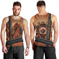 Twelve Olympians Men Tank Top Greek Gods Graphic With Greek Amphora Vase And Parthenon Art