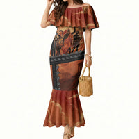 Twelve Olympians Mermaid Dress Greek Gods Graphic With Greek Amphora Vase And Parthenon Art