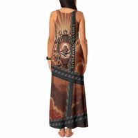 Twelve Olympians Tank Maxi Dress Greek Gods Graphic With Greek Amphora Vase And Parthenon Art