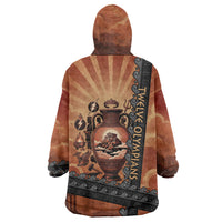 Twelve Olympians Wearable Blanket Hoodie Greek Gods Graphic With Greek Amphora Vase And Parthenon Art
