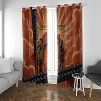 Twelve Olympians Window Curtain Greek Gods Graphic With Greek Amphora Vase And Parthenon Art