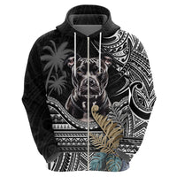 Polynesian Pitbull Hoodie Polynesian Pattern And Pitbull - Wonder Print Shop