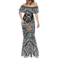 Polynesian Pitbull Mermaid Dress Polynesian Pattern And Pitbull - Wonder Print Shop