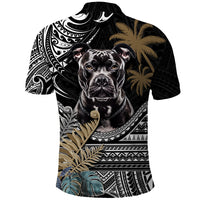 Polynesian Pitbull Polo Shirt Polynesian Pattern And Pitbull - Wonder Print Shop