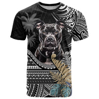 Polynesian Pitbull T Shirt Polynesian Pattern And Pitbull - Wonder Print Shop