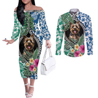 polynesian-yorkshire-terrier-couples-matching-off-the-shoulder-long-sleeve-dress-and-long-sleeve-button-shirts-polynesian-pattern-and-yorkshire-terrier