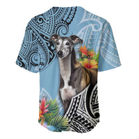 Polynesian Greyhound Baseball Jersey Polynesian Pattern And Greyhound - Wonder Print Shop
