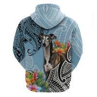 Polynesian Greyhound Hoodie Polynesian Pattern And Greyhound - Wonder Print Shop