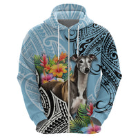 Polynesian Greyhound Hoodie Polynesian Pattern And Greyhound - Wonder Print Shop