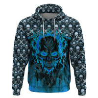 Fire Skull Hoodie Of Course I'm Going To Hell I'm Just Here To Pick You Up - Wonder Print Shop