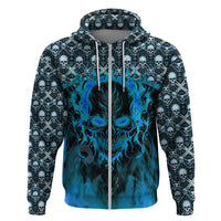 Fire Skull Hoodie Of Course I'm Going To Hell I'm Just Here To Pick You Up - Wonder Print Shop
