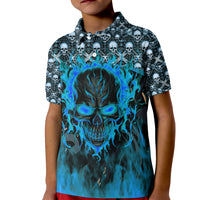 Fire Skull Kid Polo Shirt Of Course I'm Going To Hell I'm Just Here To Pick You Up - Wonder Print Shop