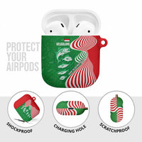Germany Heligoland AirPods Case with Fish Illustration and Red Green Wave - Wonder Print Shop