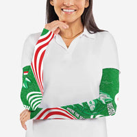Germany Heligoland Arm Sleeves with Fish Illustration and Red Green Wave - Wonder Print Shop