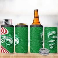 Germany Heligoland 4 in 1 Can Cooler Tumbler with Fish Illustration and Red Green Wave - Wonder Print Shop