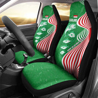 Germany Heligoland Car Seat Cover with Fish Illustration and Red Green Wave - Wonder Print Shop
