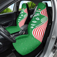 Germany Heligoland Car Seat Cover with Fish Illustration and Red Green Wave - Wonder Print Shop