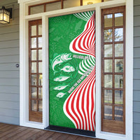 Germany Heligoland Door Cover with Fish Illustration and Red Green Wave - Wonder Print Shop