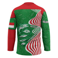Germany Heligoland Hockey Jersey with Fish Illustration and Red Green Wave - Wonder Print Shop