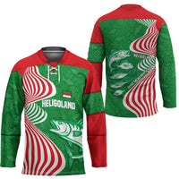 Germany Heligoland Hockey Jersey with Fish Illustration and Red Green Wave - Wonder Print Shop