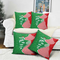 Germany Heligoland Pillow Cover with Fish Illustration and Red Green Wave - Wonder Print Shop