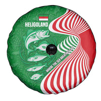 Germany Heligoland Spare Tire Cover with Fish Illustration and Red Green Wave - Wonder Print Shop