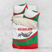 Germany Heligoland Bedding Set with Seal Graphic and Red Green Wave Nature - Wonder Print Shop