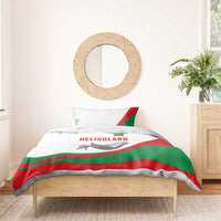 Germany Heligoland Bedding Set with Seal Graphic and Red Green Wave Nature - Wonder Print Shop