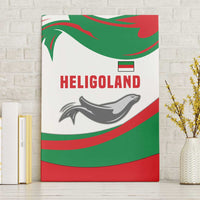Germany Heligoland Canvas Wall Art with Seal Graphic and Red Green Wave Nature - Wonder Print Shop