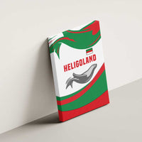 Germany Heligoland Canvas Wall Art with Seal Graphic and Red Green Wave Nature - Wonder Print Shop