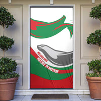 Germany Heligoland Door Cover with Seal Graphic and Red Green Wave Nature - Wonder Print Shop